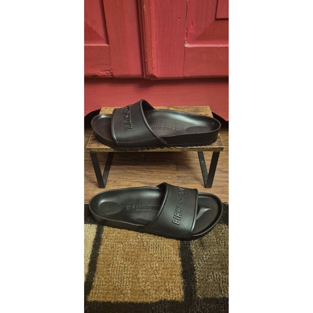 NWOB Birkenstock M 10 W 11.5 Barbados EVA Slide Sandals Black Brand New